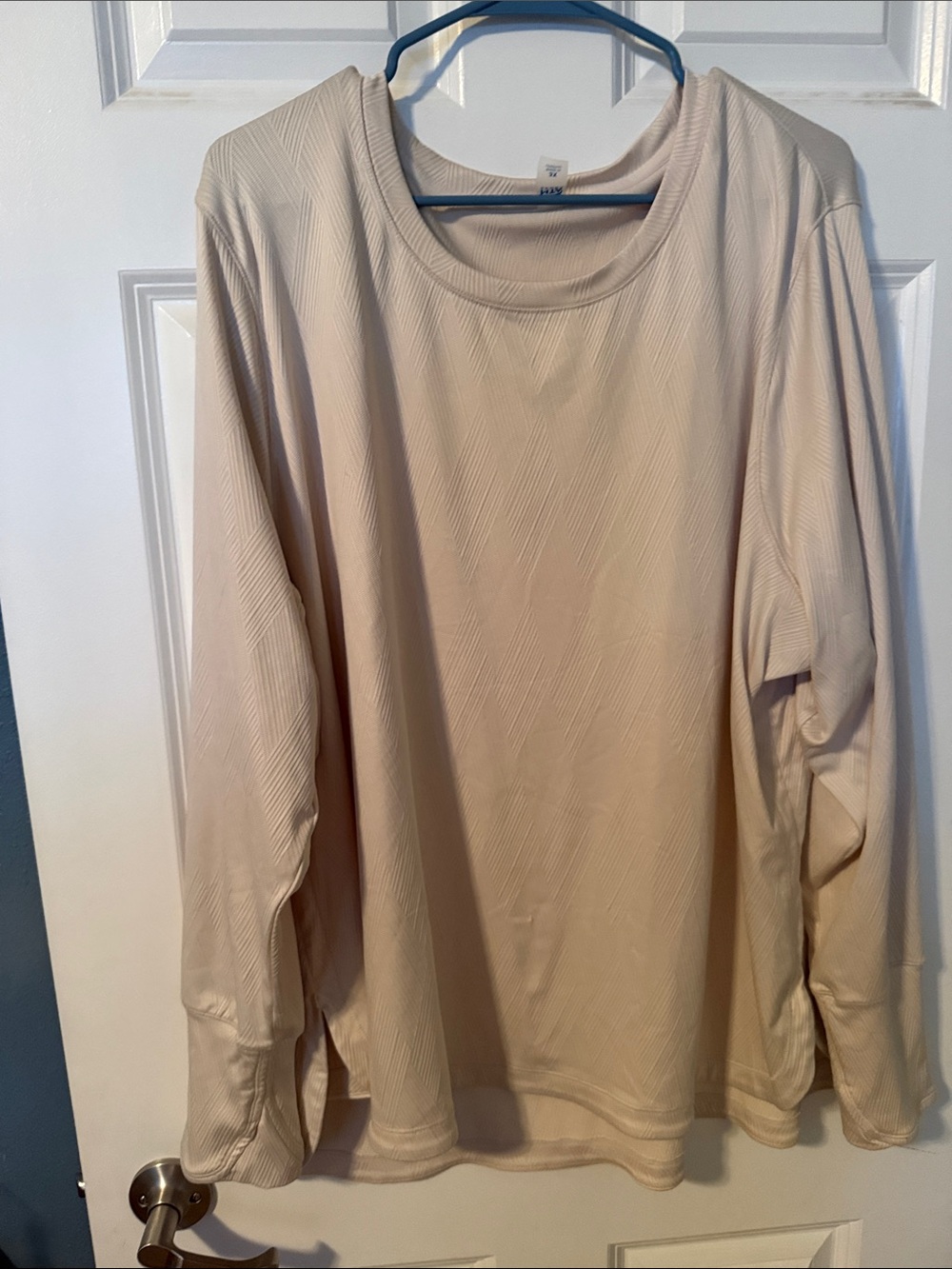 MTA Sport Long-Sleeve Crewneck Tee in Beige